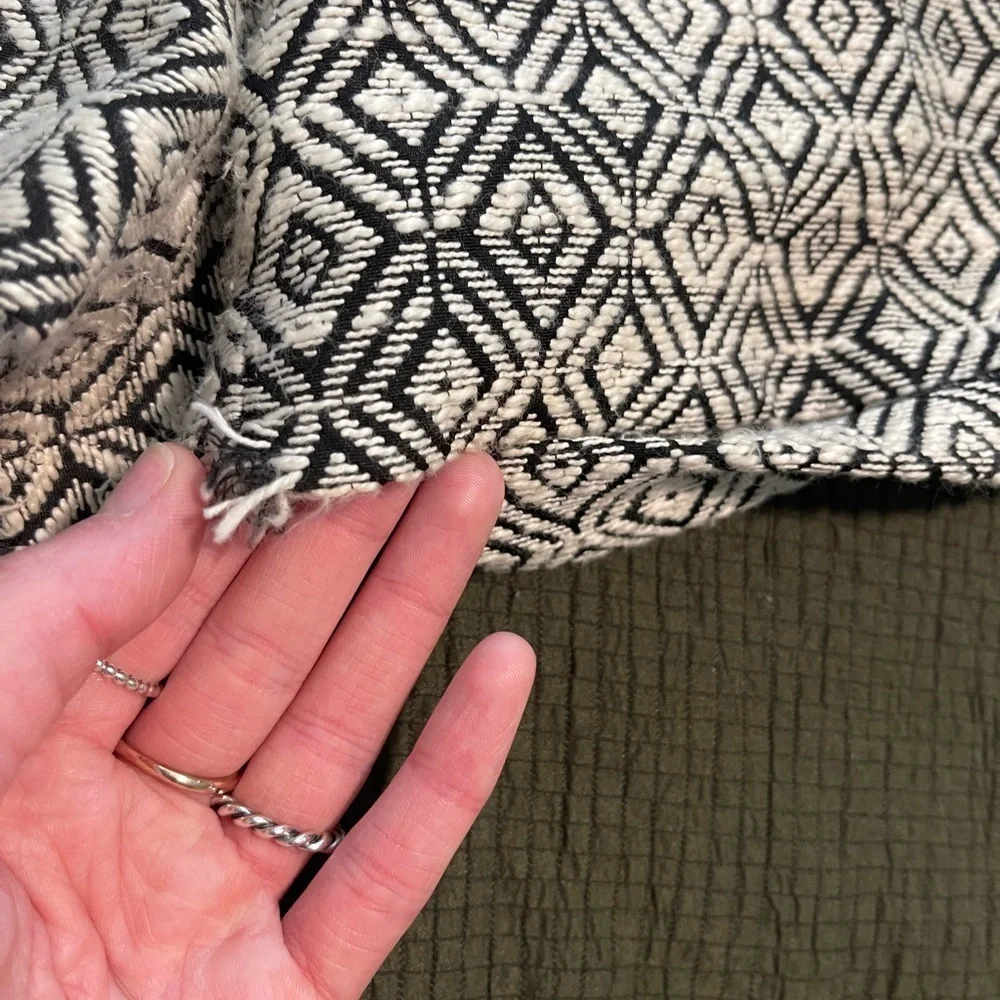 Geometric Black and White Women's Shorts - Picture 8 of 8